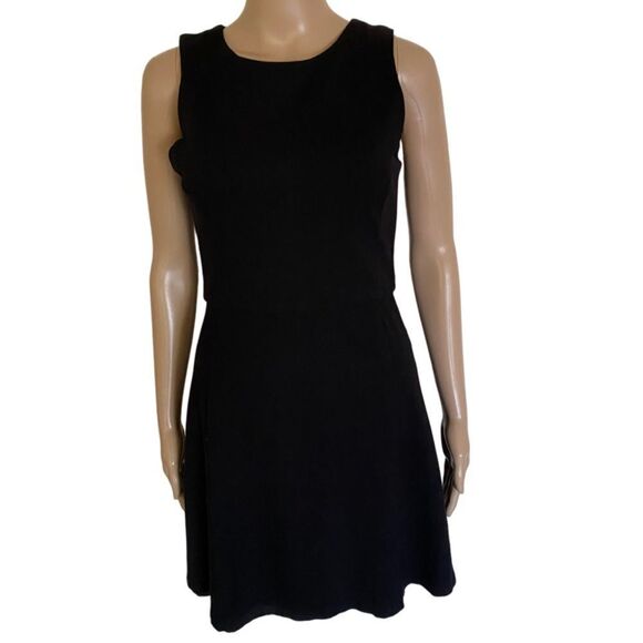 Bar lll Sleeveless Size M Fit And Flare Career Cocktail Little Black Mini Dress - Picture 1 of 10